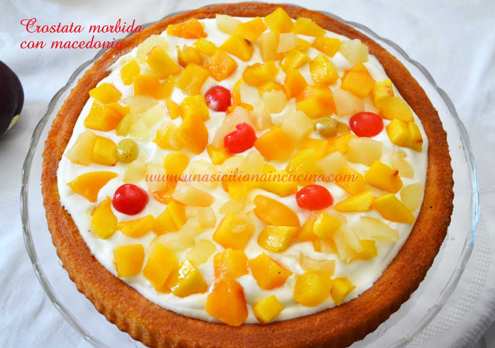 crostata morbida con macedonia 
