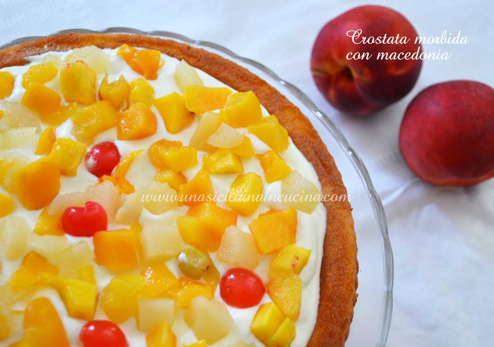 crostata morbida con macedonia