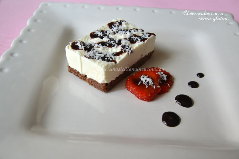 Cheesecake cocco senza glutine Cheesecake cocco senza glutine