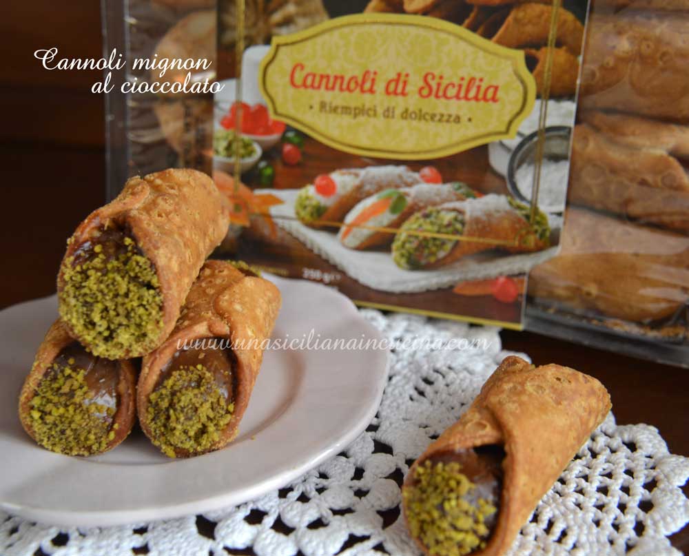 Cannoli mignon al cioccolato