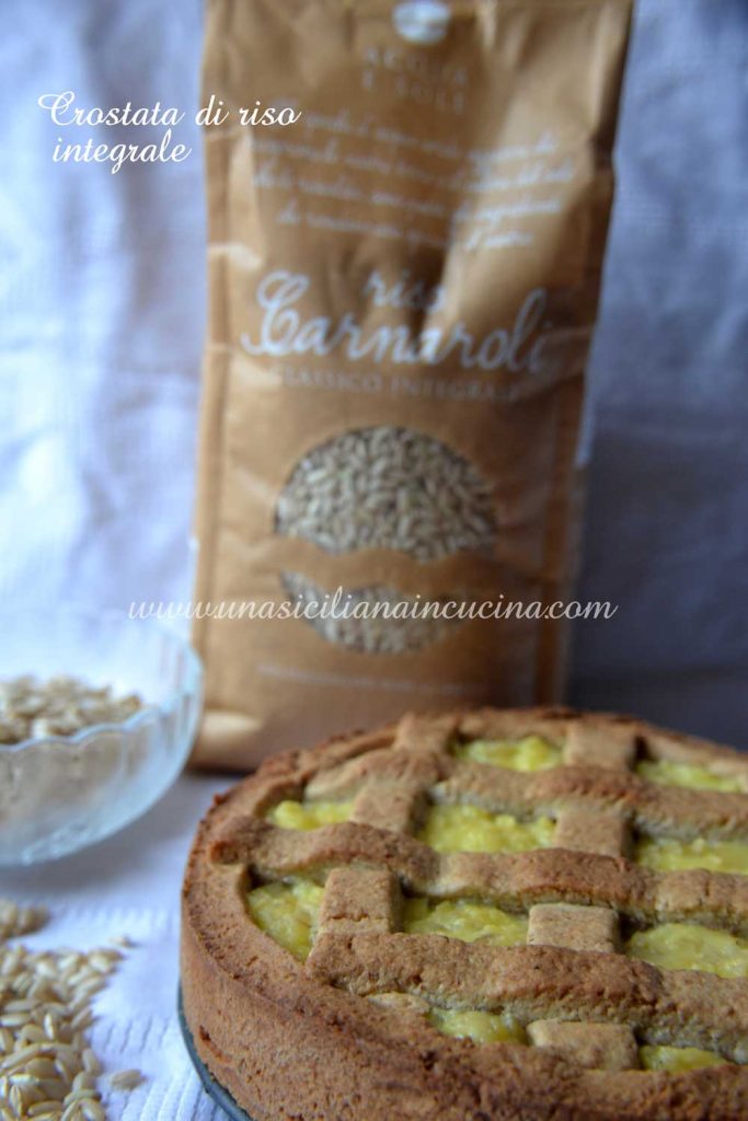 Crostata di riso integrale rustica 