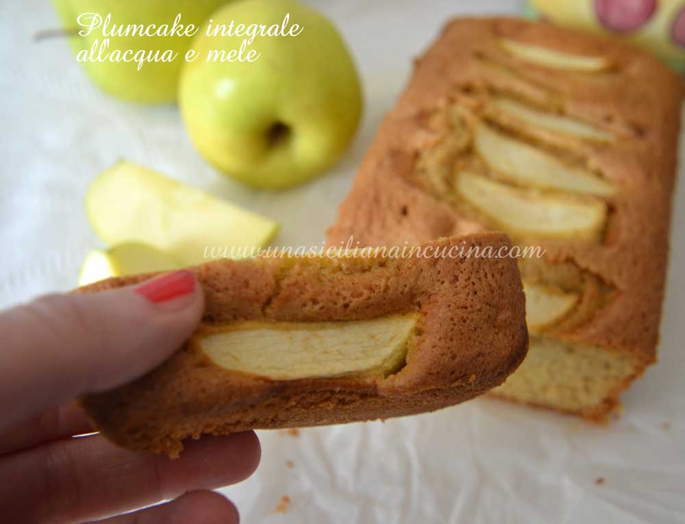 Plumcake integrale acqua e mele