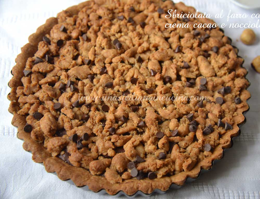 sbriciolata farro crema cacao nocciole sbriciolata farro crema cacao nocciole