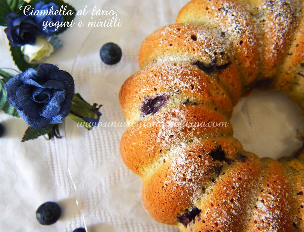 Ciambella al farro yogurt e mirtilli Ciambella al farro yogurt e mirtilli