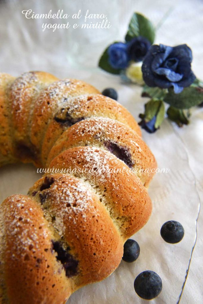 Ciambella al farro yogurt e mirtilli Ciambella al farro yogurt e mirtilli