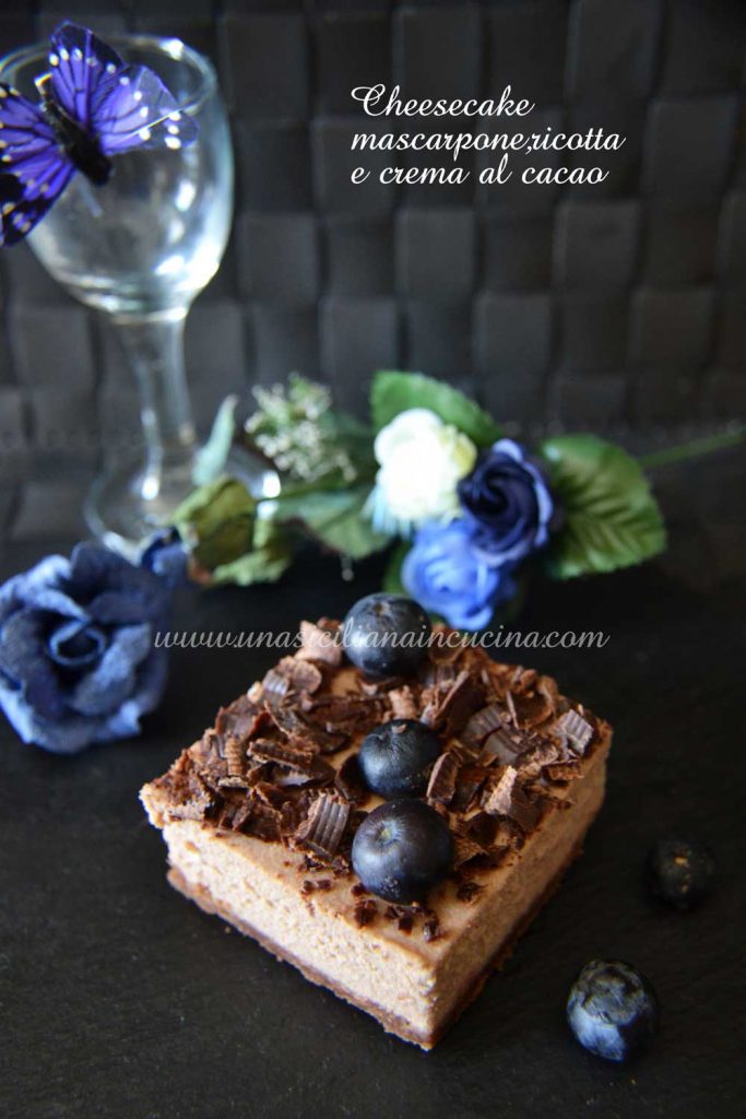 Cheesecake mascarpone ricotta crema al cacao