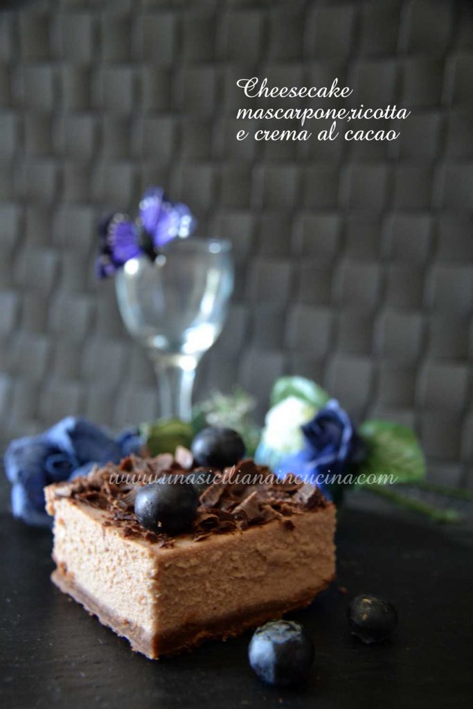 Cheesecake mascarpone ricotta crema al cacao