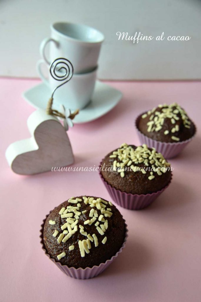 Muffins al cacao all acqua
