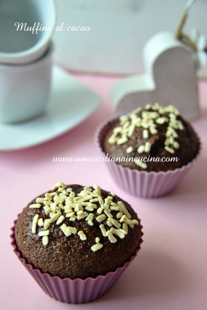 Muffins al cacao all acqua Muffins al cacao all acqua
