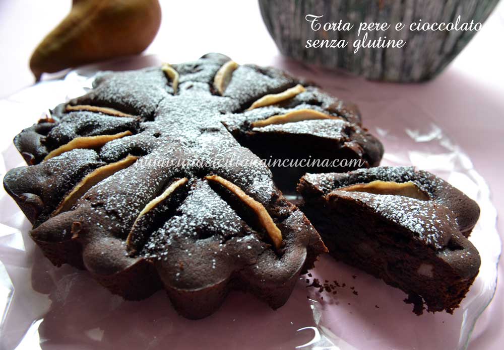 Torta pere e cioccolato senza glutine