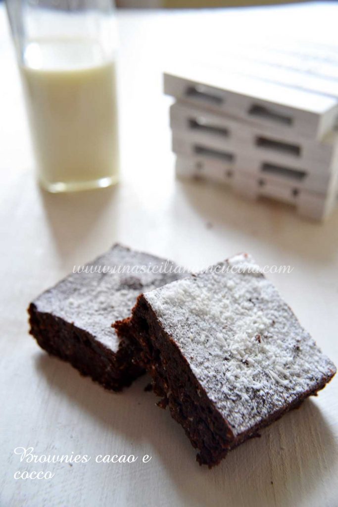 Brownies al cacao e cocco
