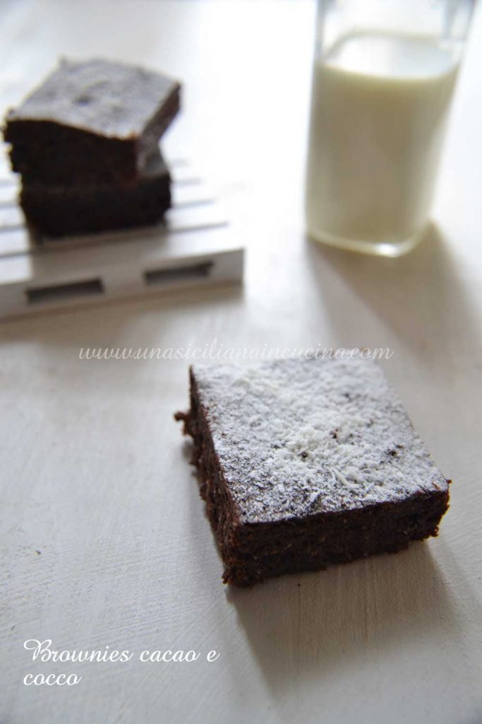 Brownies al cacao e cocco