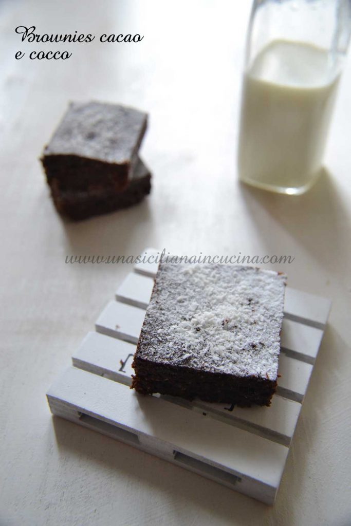 Brownies al cacao e cocco