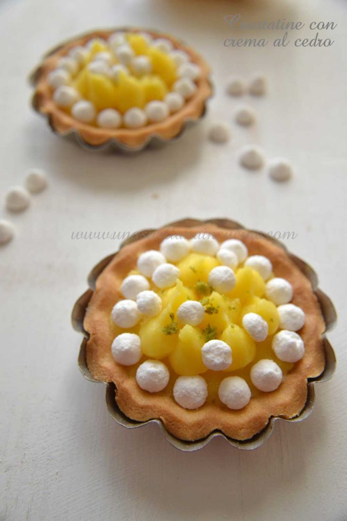 Crostatine con crema al cedro