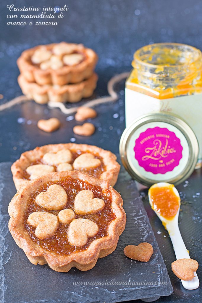 Crostatine integrali marmellata di arance e zenzero