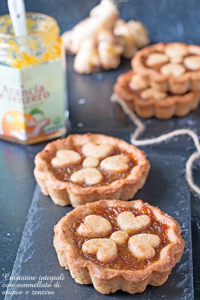 Crostatine integrali marmellata di arance e zenzero