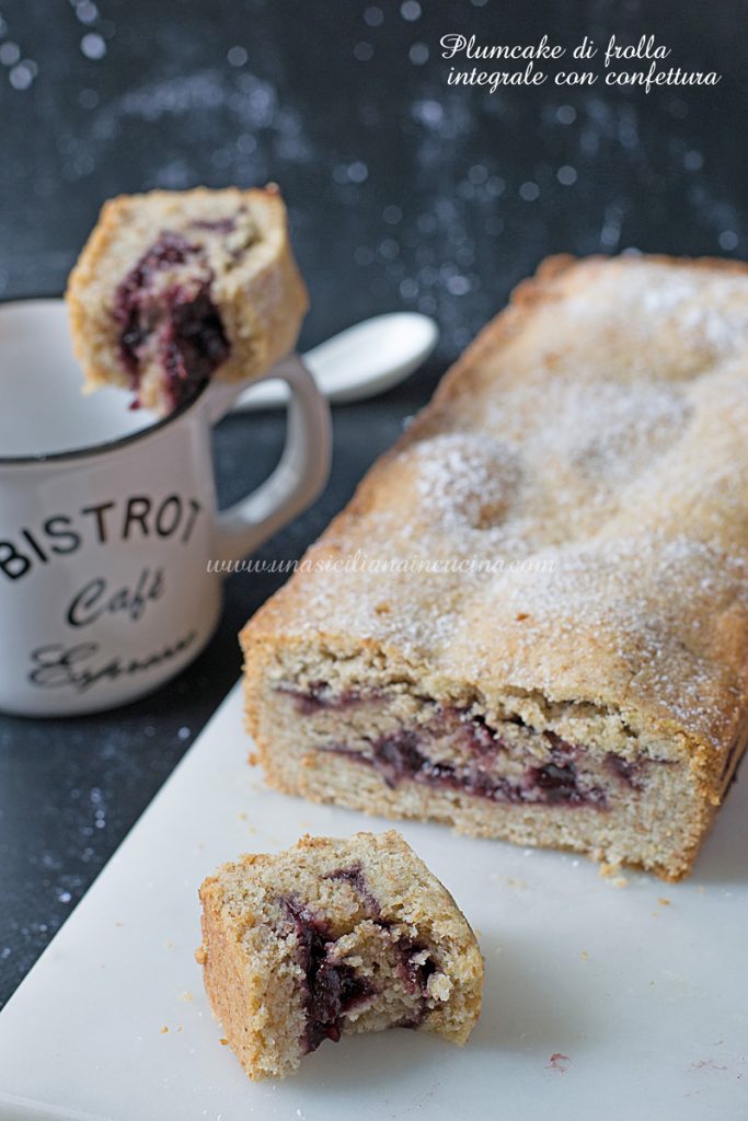 Plumcake di frolla integrale con confettura