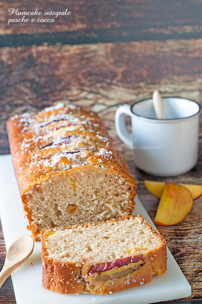 Plumcake integrale pesche cocco