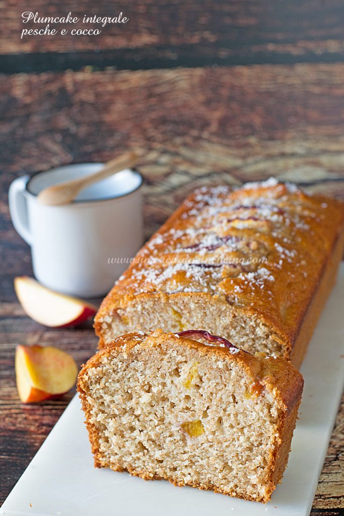 Plumcake integrale pesche cocco