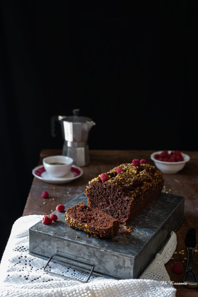 Plumcake cacao e lamponi